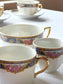 Set, Limoges, antique flowers teacup & saucer, porcelain
