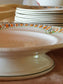 picture of a french vintage cake stand with vintage small dessert plates