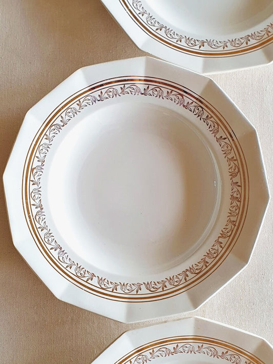 Set of 2, Saint-amand Sonia, vintage deep plate, semi-porcelain
