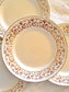 picture of art nouveau style golden rim vintage dessert plates from Digion-Sarreguemines 