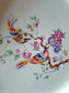 picture of birds and flowers illustration on a french vintage luneville's dinner plate
