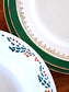 Set of 3, Lunéville Houx, holly leaves vintage dinner plate, earthenware