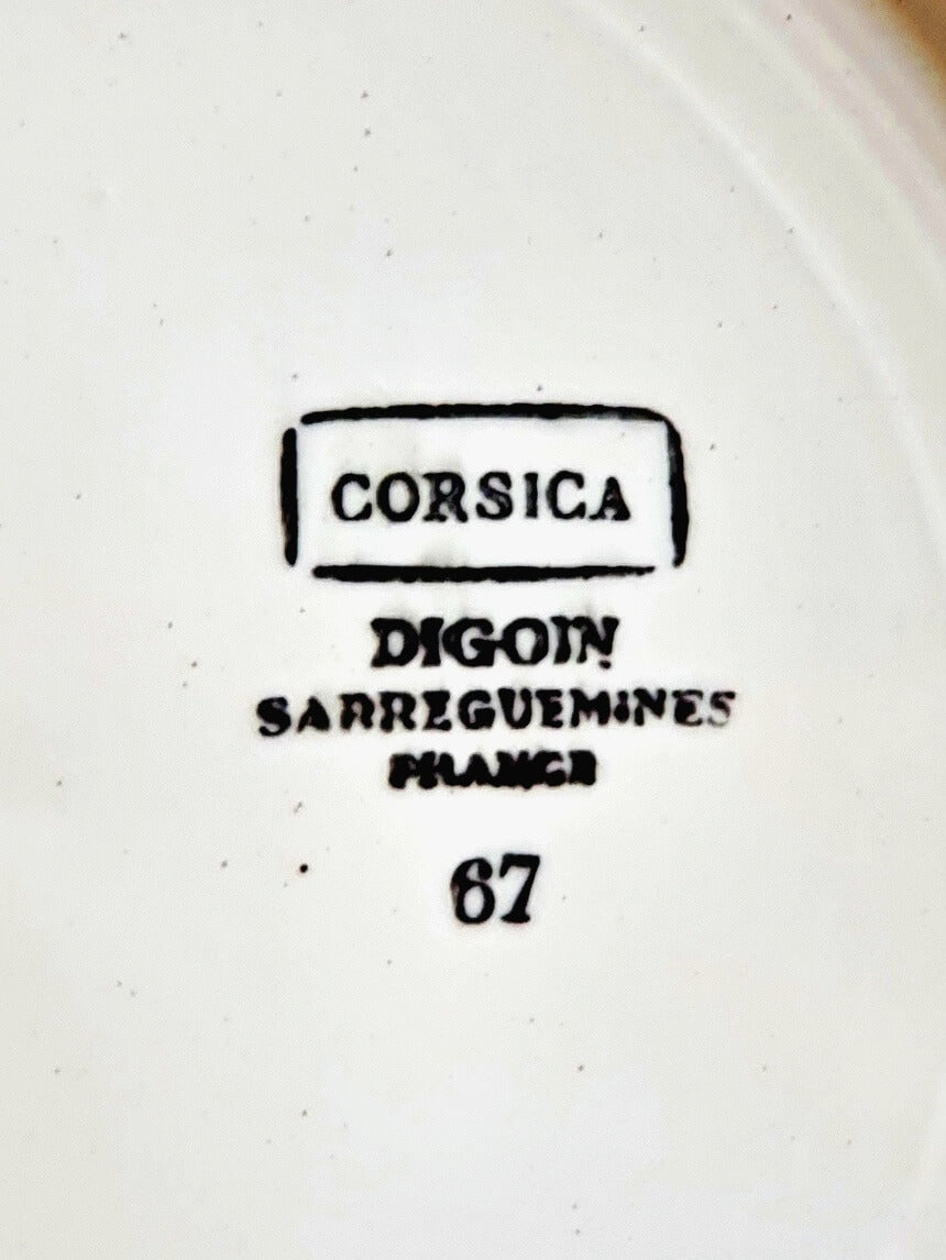 Set of 4, Digoin, Corsica & France plates