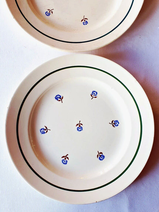Set of 3, main flat plate french earthenware