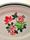 picture of a frech vintage pickle dish with hand-painted green and pink flowers from Digoin-Sarreguemines
