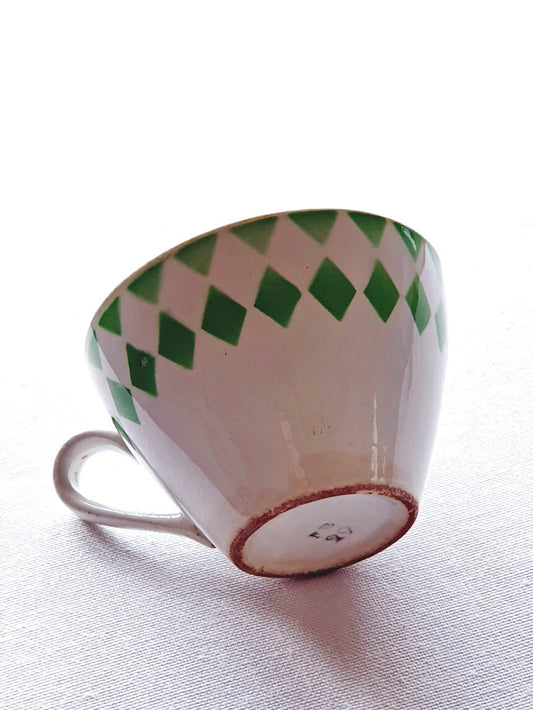 Set of 2, Salin-les-bains, coffee cup & creamer, ceramic